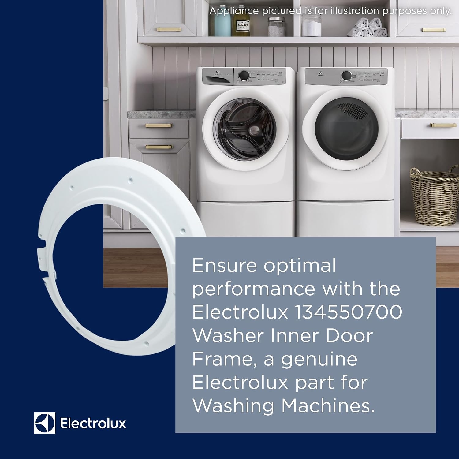 image:imageElectrolux 134550700 Washer Inner Door Frame for Washing Machines White