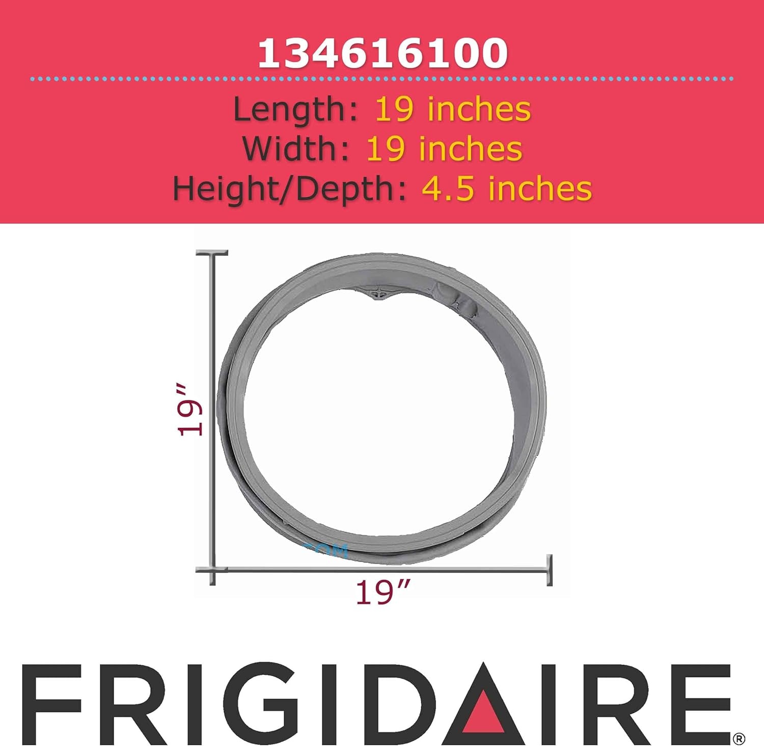 image:imageElectrolux 134616100 Door Boot Seal Bellows Kit for Washing Machines Gray