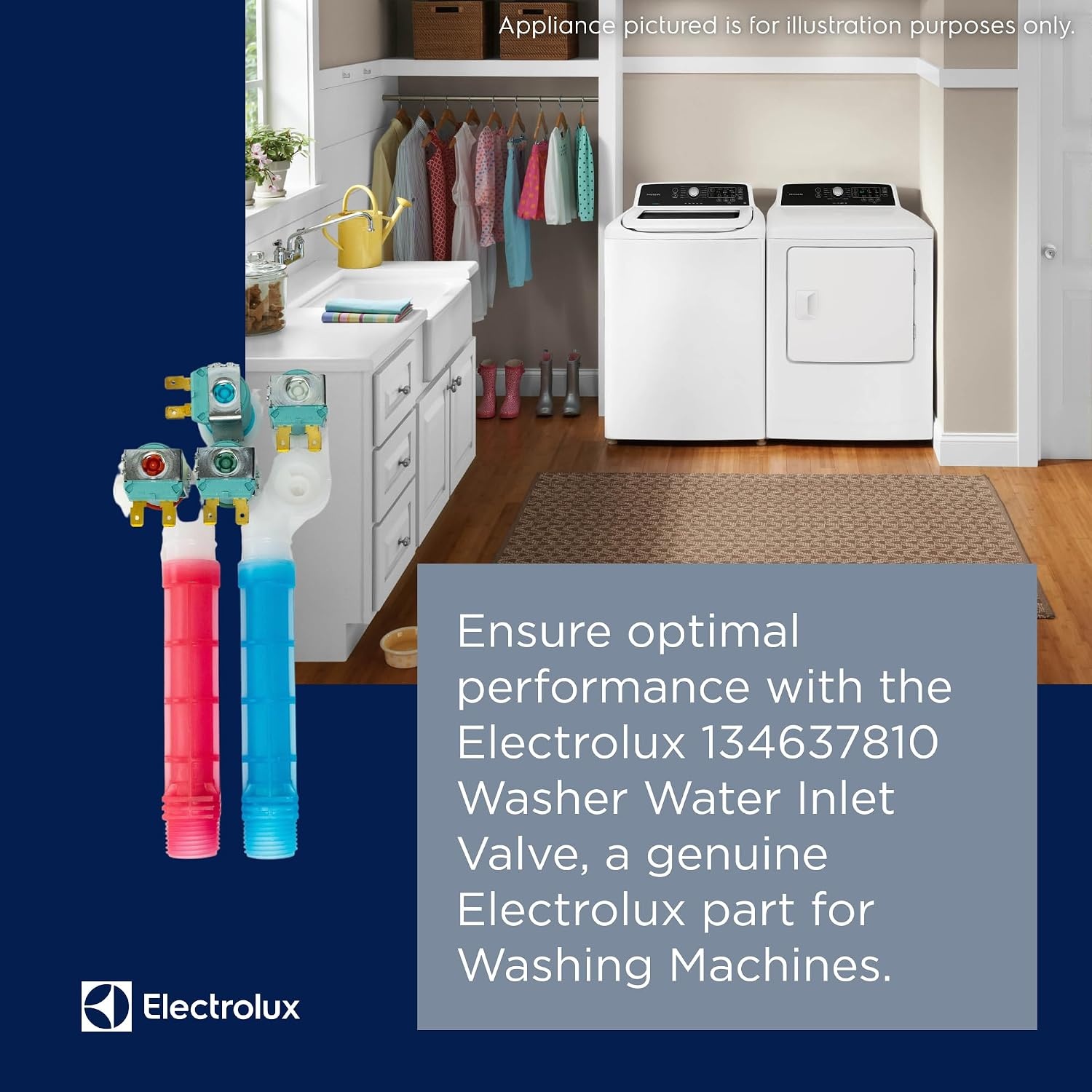 image:imageElectrolux 134637810 Washer Water Inlet Valve for Washing Machines