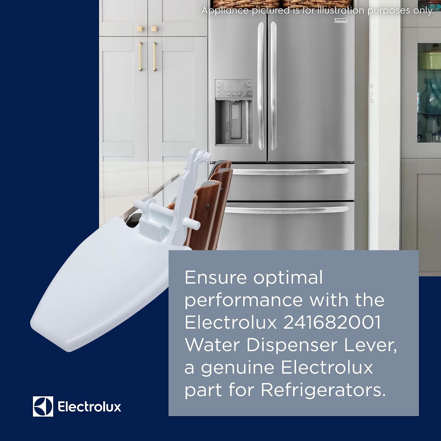 image:imageElectrolux 241682001 Water Dispenser Lever for Refrigerators White