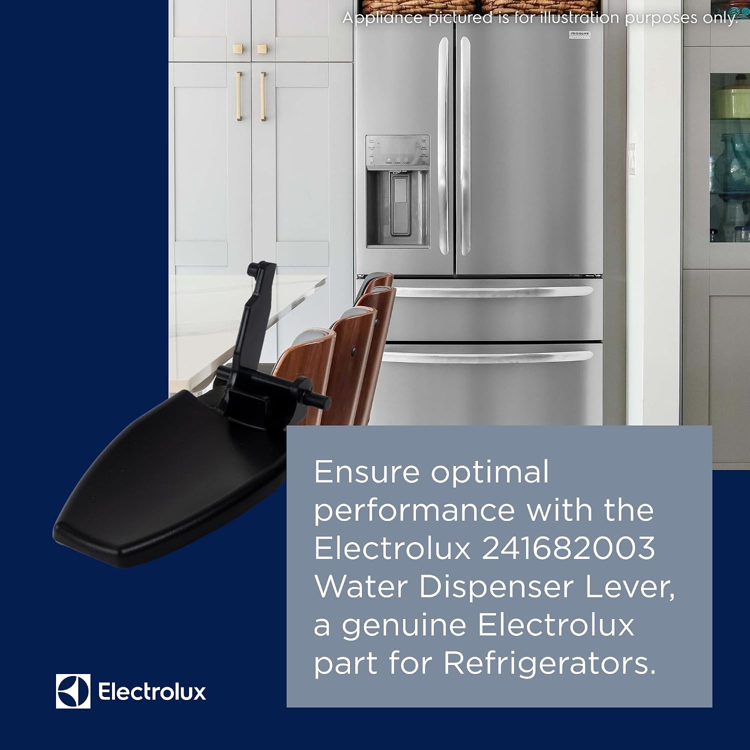 image:imageElectrolux 241682003 Water Dispenser Lever for Refrigerators Black