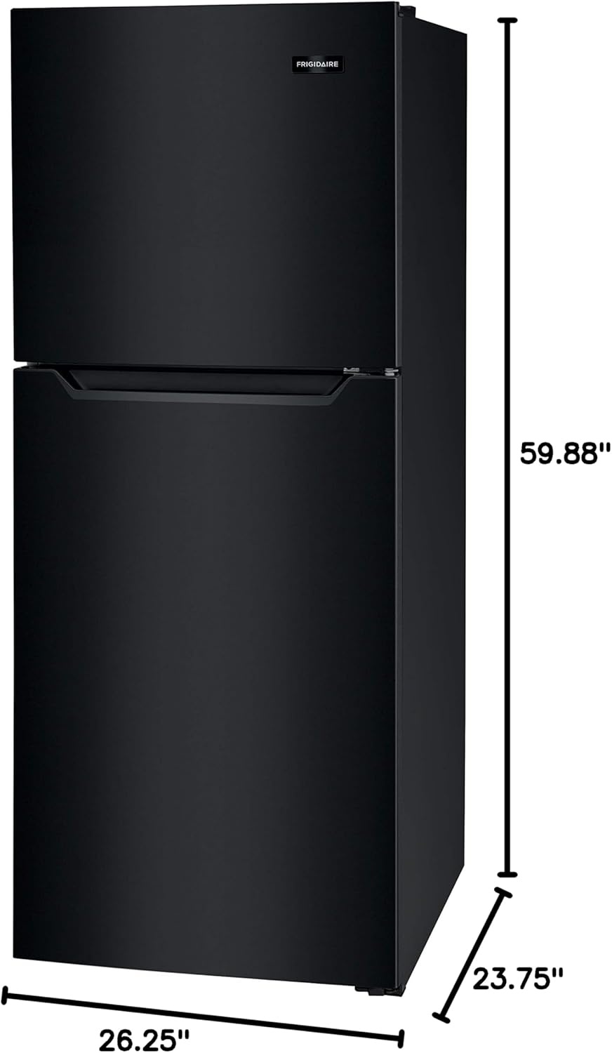 image:imageFrigidaire 101 Cu Ft Compact ADA Top Freezer Refrigerator in Black with Electronic Control Panel Reversible Door Swing ENERGY STARBlack