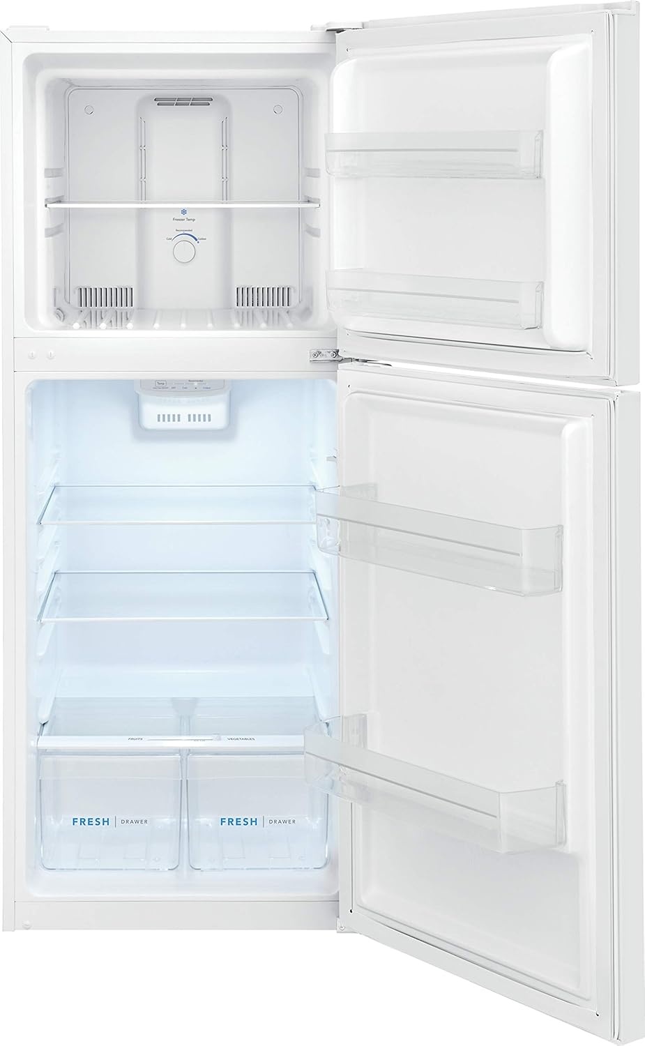image:imageFrigidaire 101 Cu Ft Compact ADA Top Freezer Refrigerator in Black with Electronic Control Panel Reversible Door Swing ENERGY STARWhite