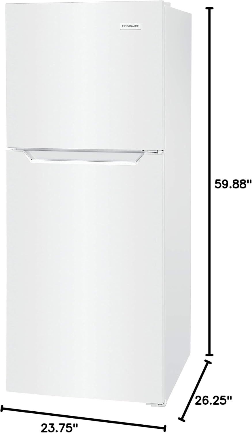 image:imageFrigidaire 101 Cu Ft Compact ADA Top Freezer Refrigerator in Black with Electronic Control Panel Reversible Door Swing ENERGY STARWhite