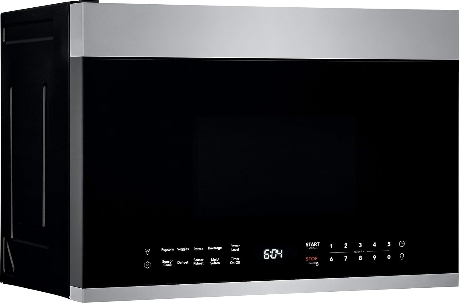 image:imageFrigidaire 14 Cu Ft Compact OvertheRange Microwave in White with Automatic Sensor CookingStainless Steel