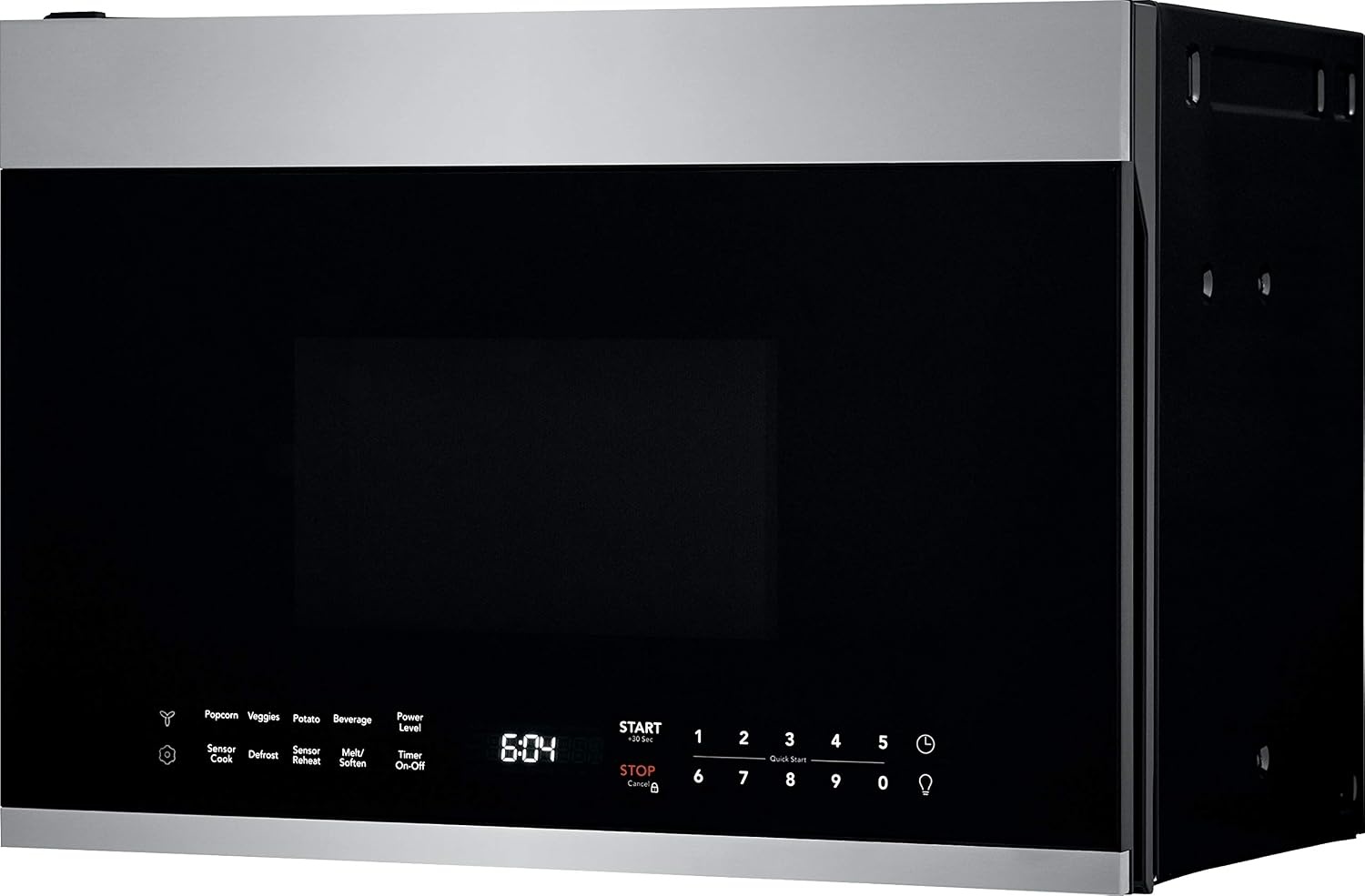 image:imageFrigidaire 14 Cu Ft Compact OvertheRange Microwave in White with Automatic Sensor CookingStainless Steel