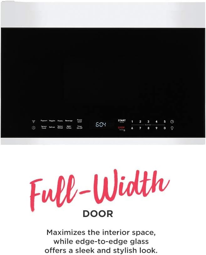 image:imageFrigidaire 14 Cu Ft Compact OvertheRange Microwave in White with Automatic Sensor CookingWhite