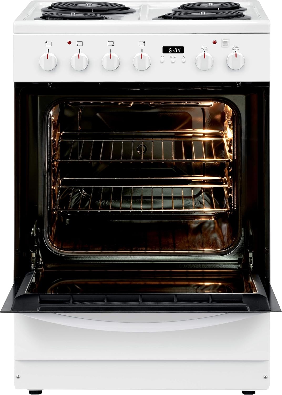 image:imageFrigidaire 24 in 19 Cu Ft Electric Range in Stainless Steel with Hidden Bake ADA CompliantWhite