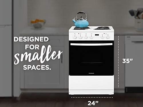 image:imageFrigidaire 24 in 19 Cu Ft Gas Range in Stainless Steel with Continuous Cast Iron Grates ADA CompliantWhite