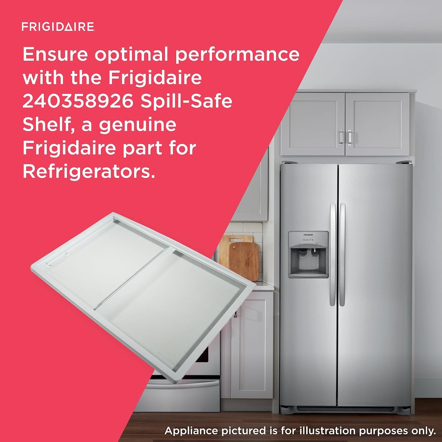 image:imageFrigidaire 240358926 SpillSafe Shelf for Refrigerators White