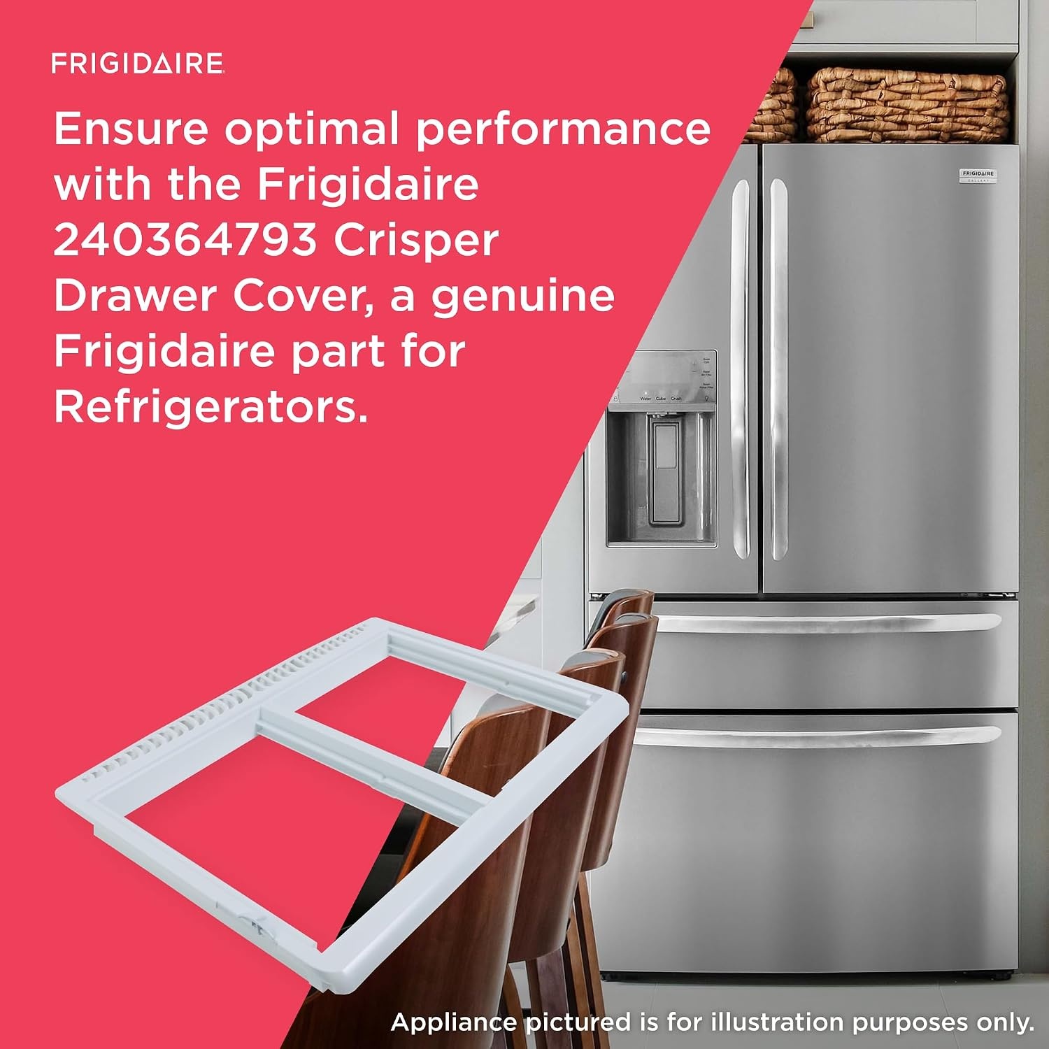image:imageFrigidaire 240364793 Crisper Drawer Cover for Refrigerators White