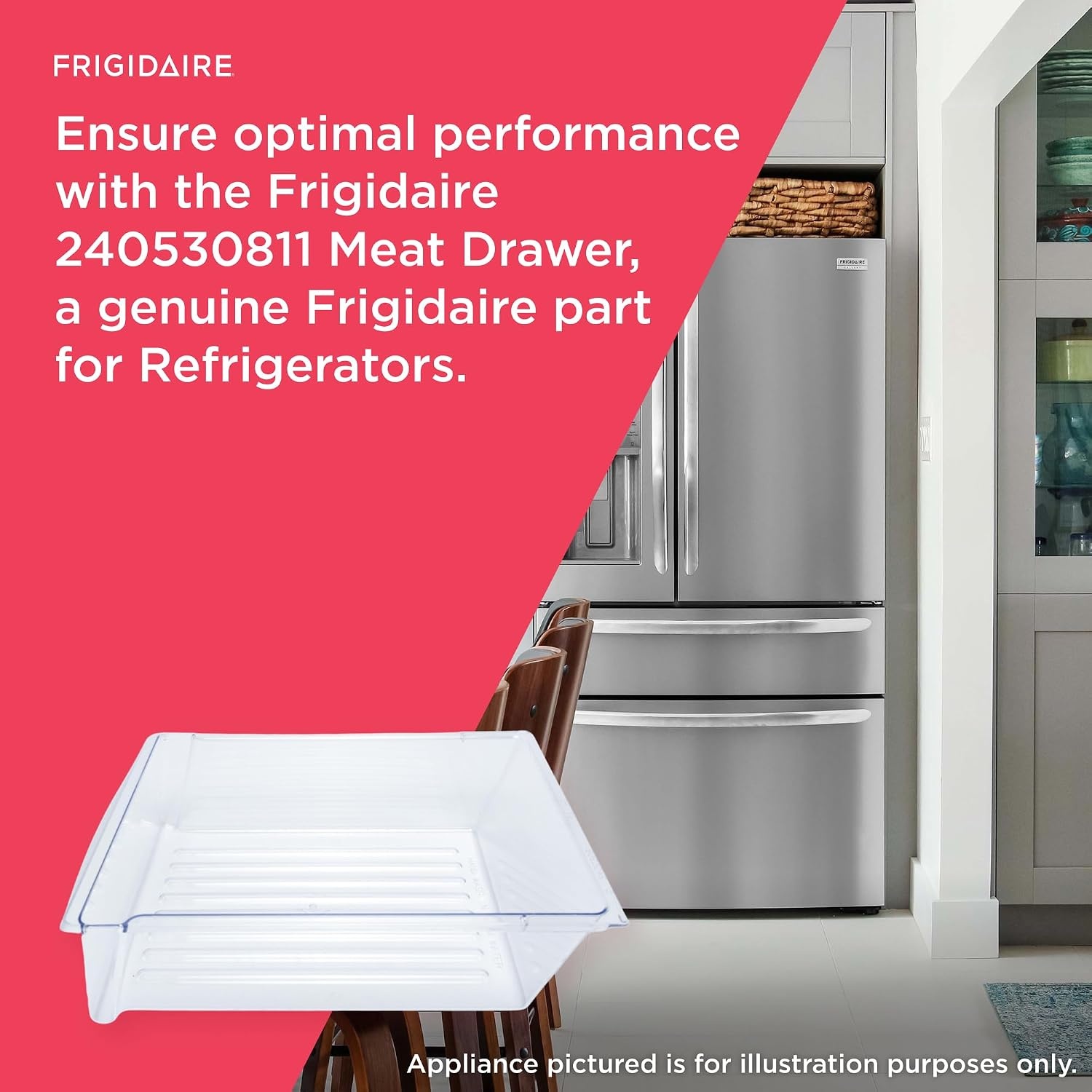 image:imageFrigidaire 240530811 Meat Drawer for Refrigerators Clear
