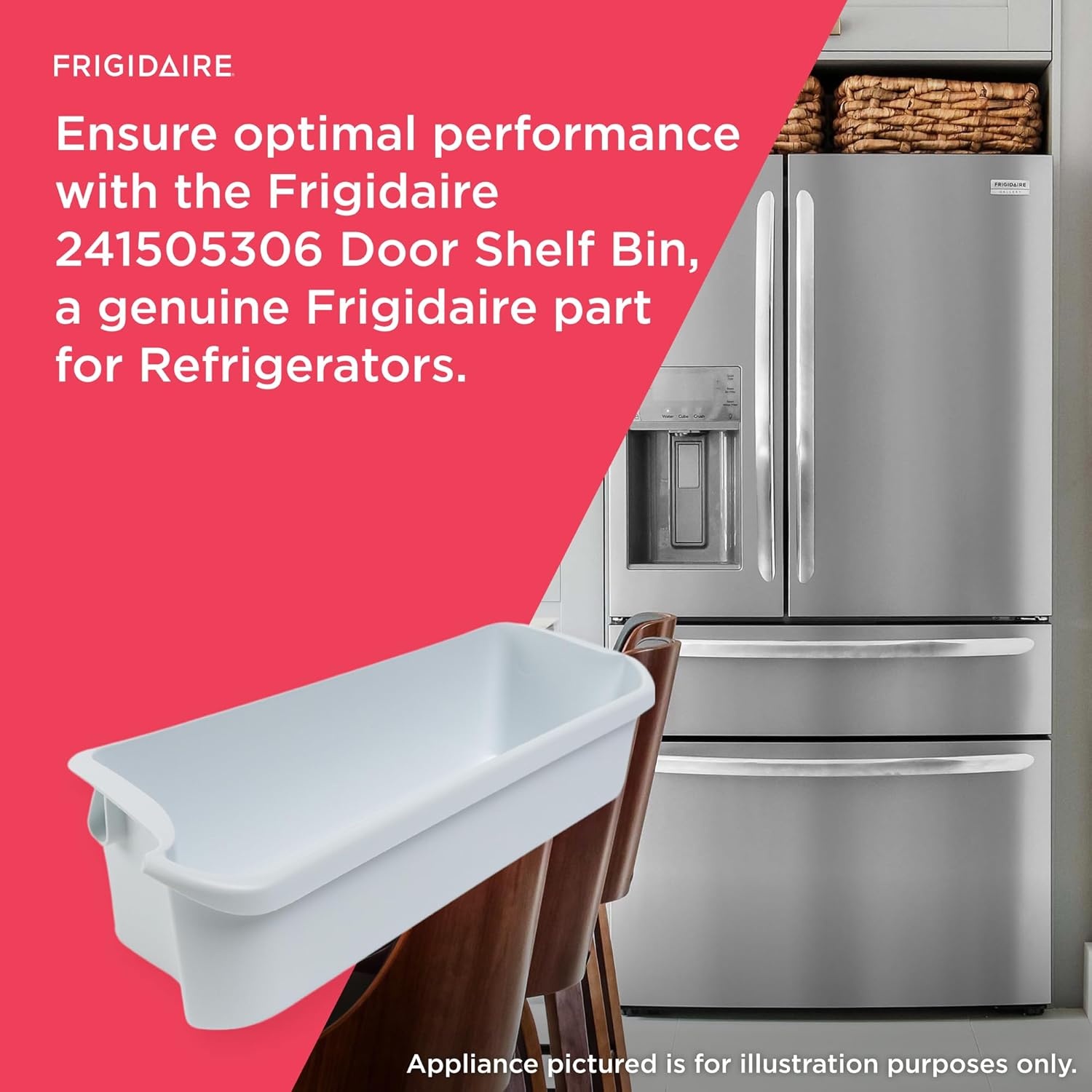 image:imageFrigidaire 241505306 Door Shelf Bin for Refrigerators White