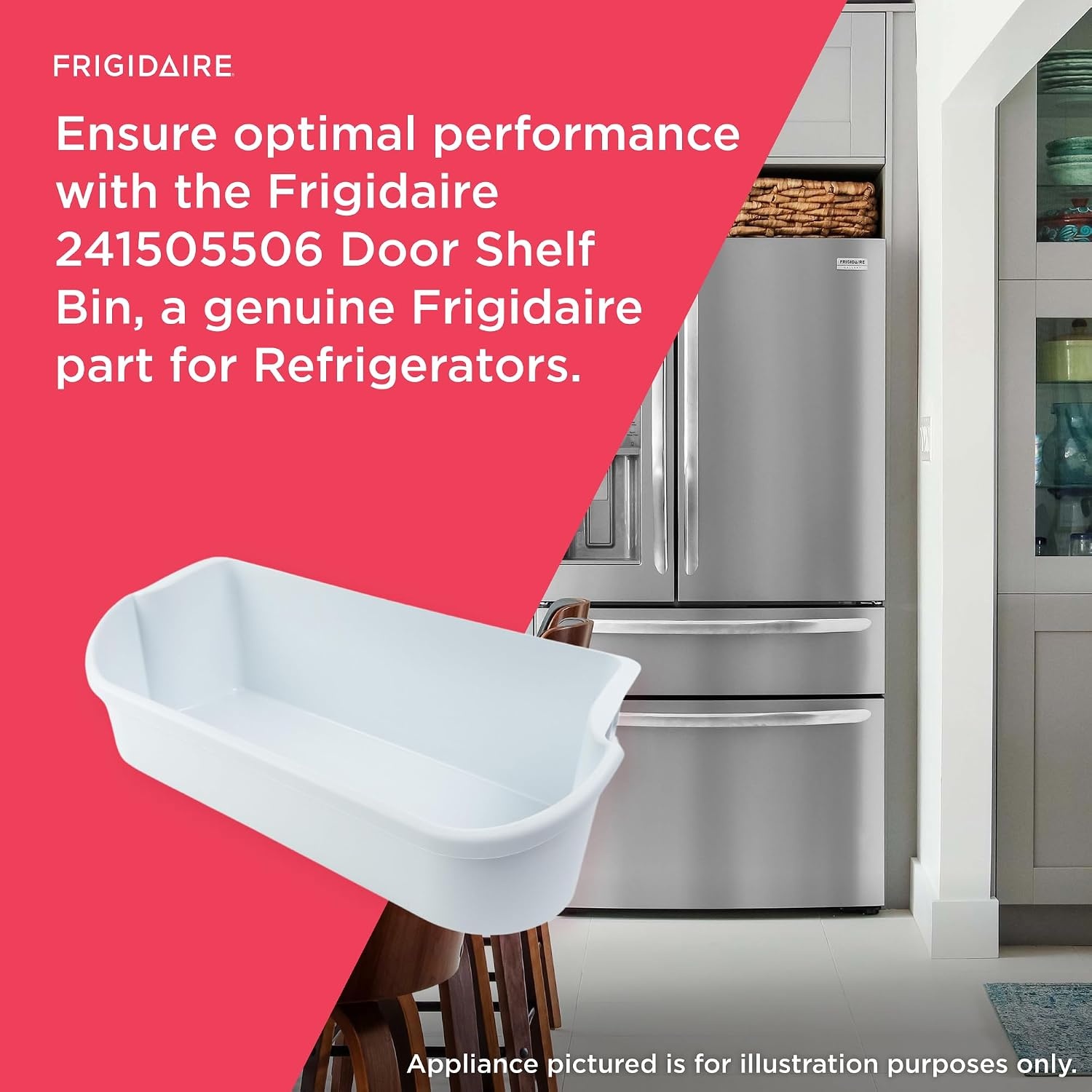 image:imageFrigidaire 241505506 Door Shelf Bin for Refrigerators White