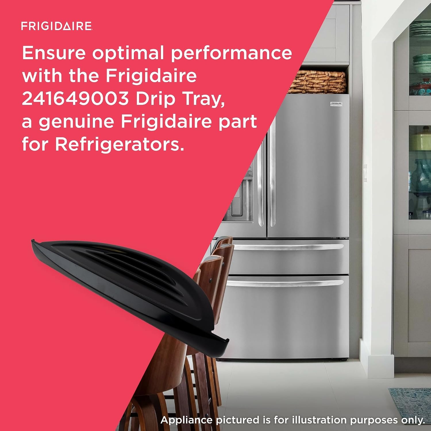 image:imageFrigidaire 241649003 Drip Tray for Refrigerators Black