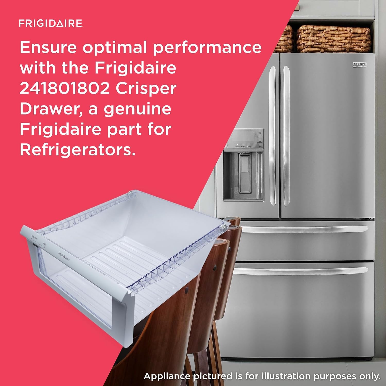 image:imageFrigidaire 241801802 Crisper Drawer for Refrigerators