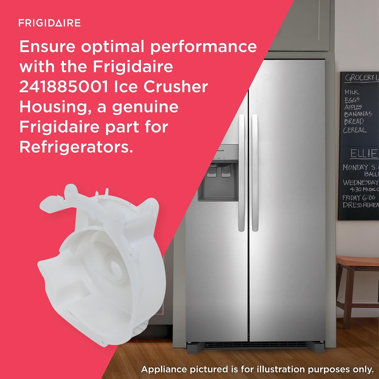 image:imageFrigidaire 241885001 Ice Crusher Housing for Refrigerators White
