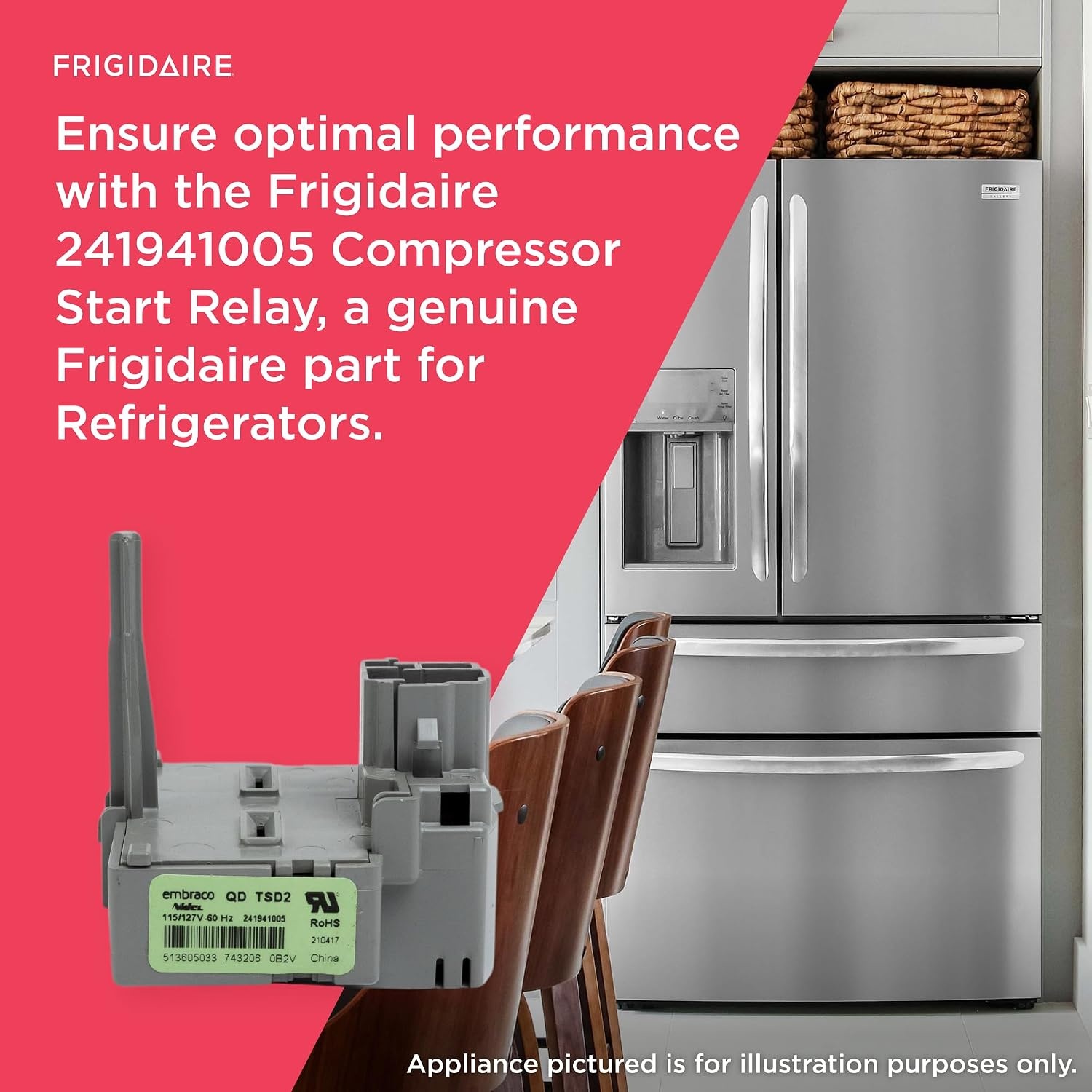 image:imageFrigidaire 241941005 Compressor Start Relay for Refrigerators