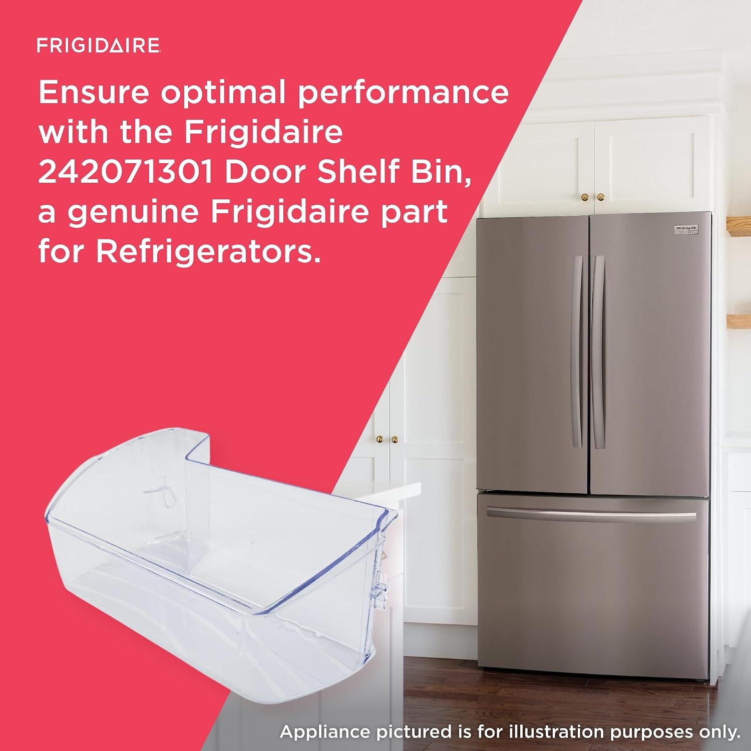 image:imageFrigidaire 242071301 Door Shelf Bin for Refrigerators Clear