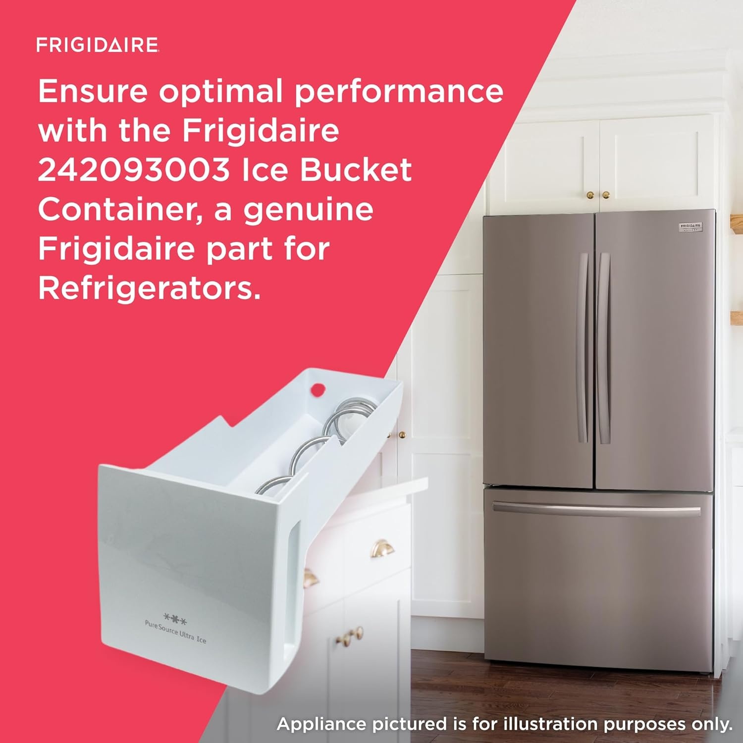 image:imageFrigidaire 242093003 Ice Bucket Container for Refrigerators White