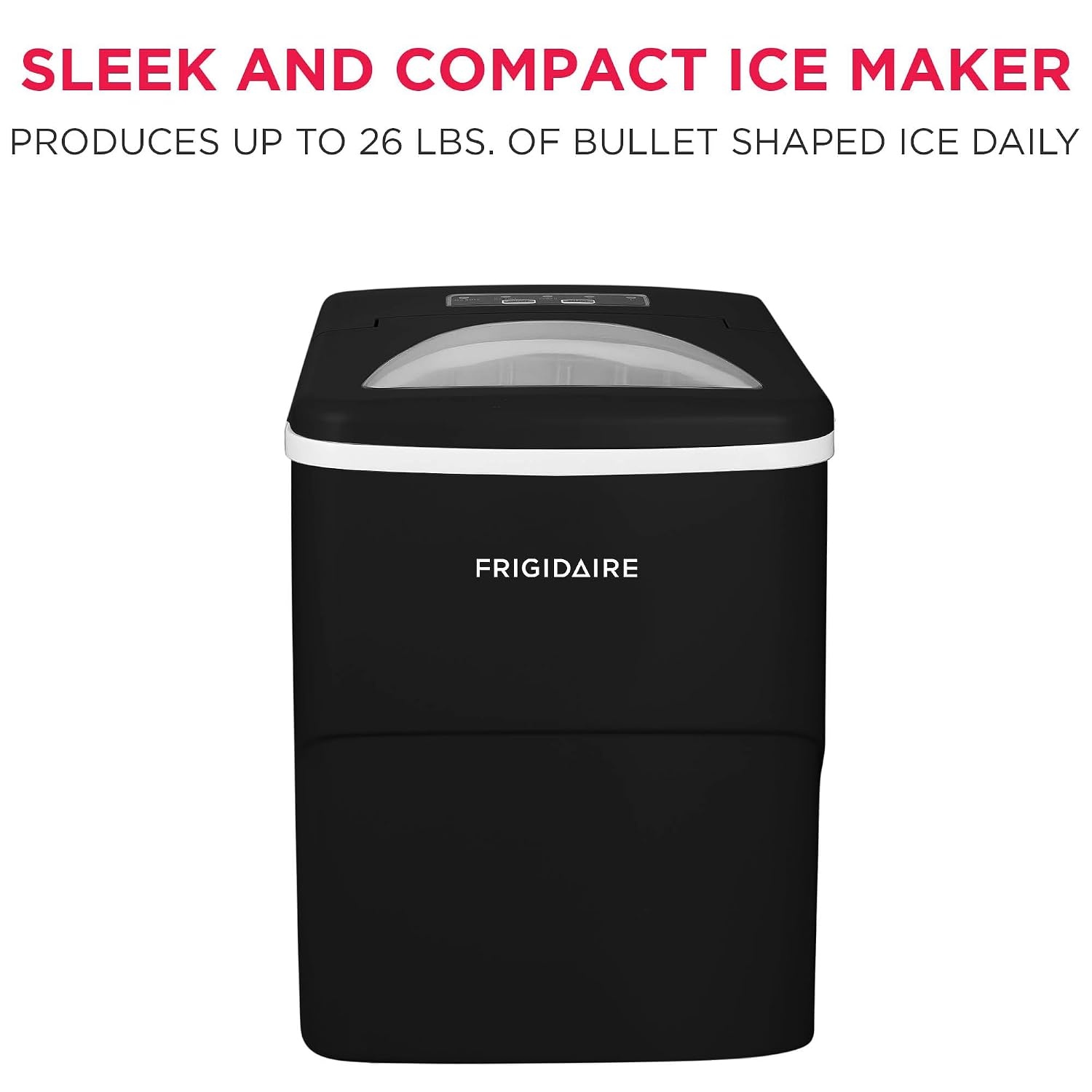 image:imageFrigidaire 26 Lbs Portable Compact Icemaker Ice Making Machine Black White MediumBlack