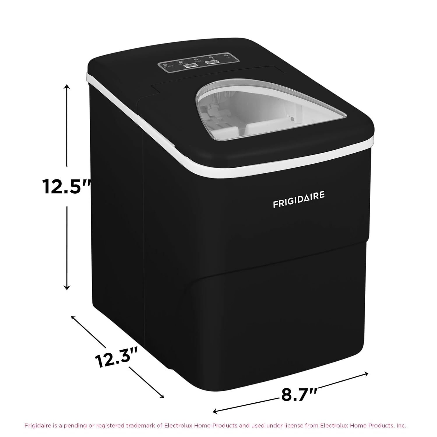 image:imageFrigidaire 26 Lbs Portable Compact Icemaker Ice Making Machine Black White MediumBlack