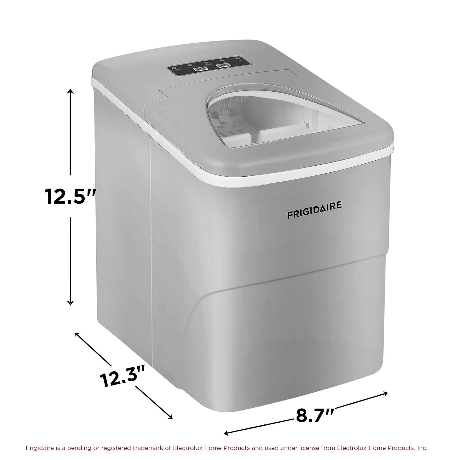 image:imageFrigidaire 26 Lbs Portable Compact Icemaker Ice Making Machine Black White MediumSilver