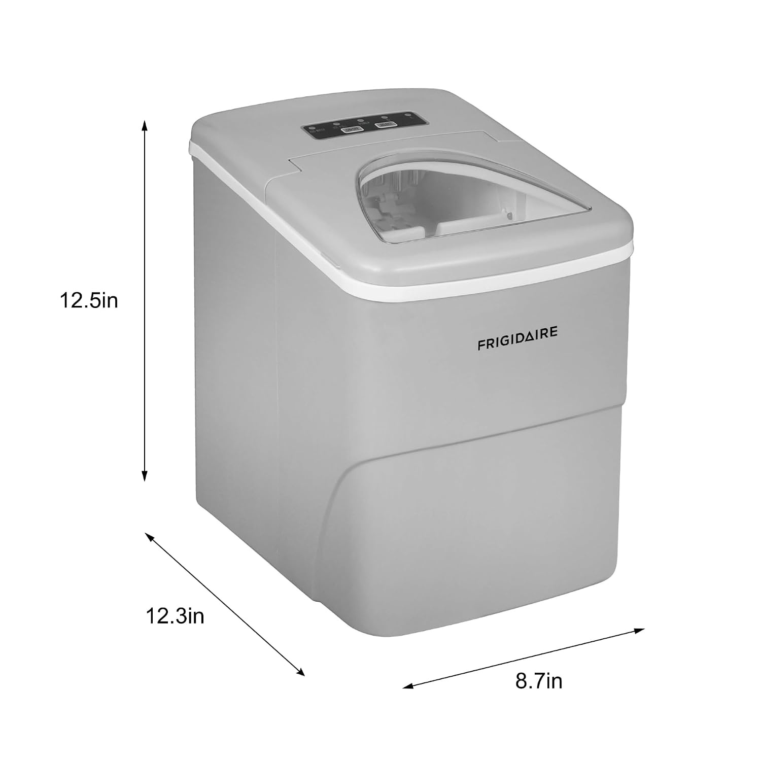 image:imageFrigidaire 26 Lbs Portable Compact Icemaker Ice Making Machine Black White MediumSilver