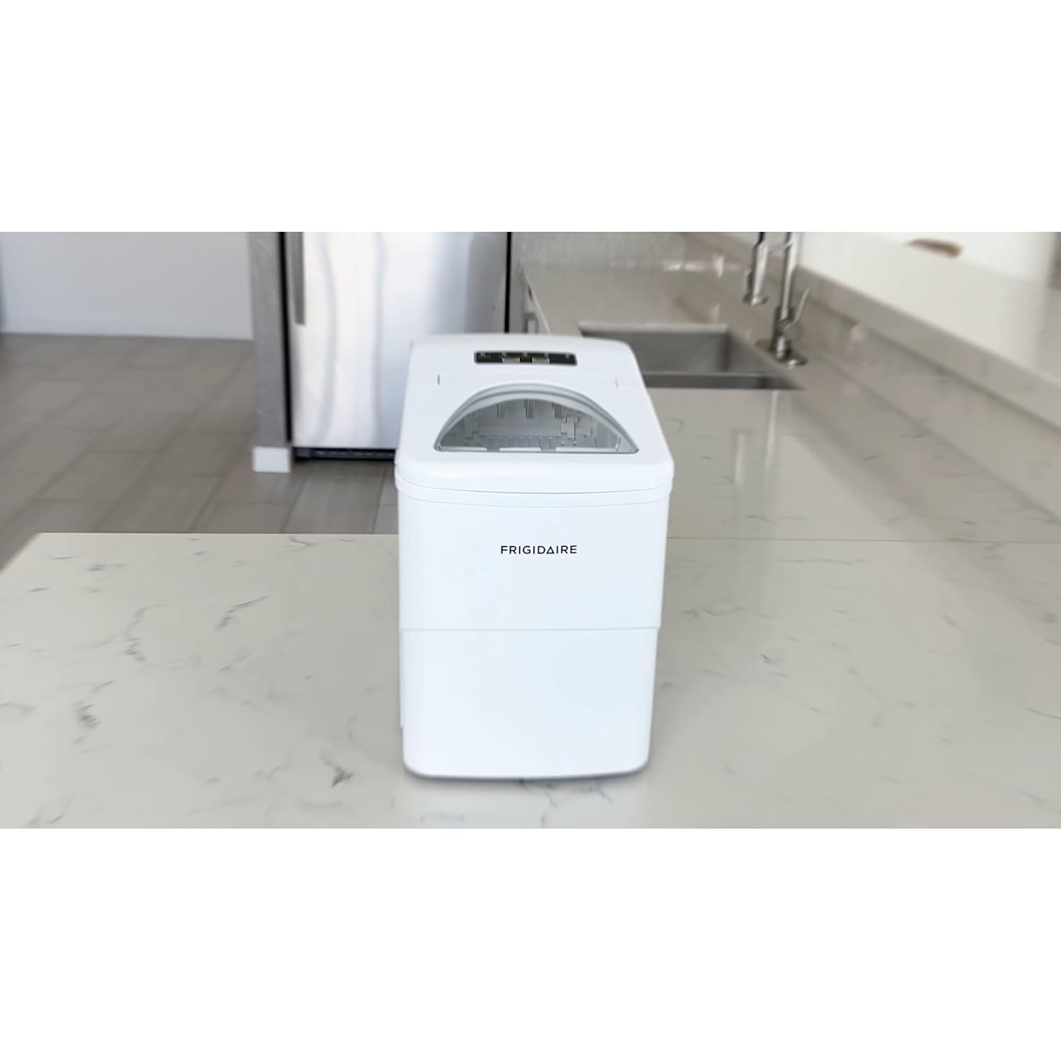 image:imageFrigidaire 26 Lbs Portable Compact Icemaker Ice Making Machine Black White MediumWhite