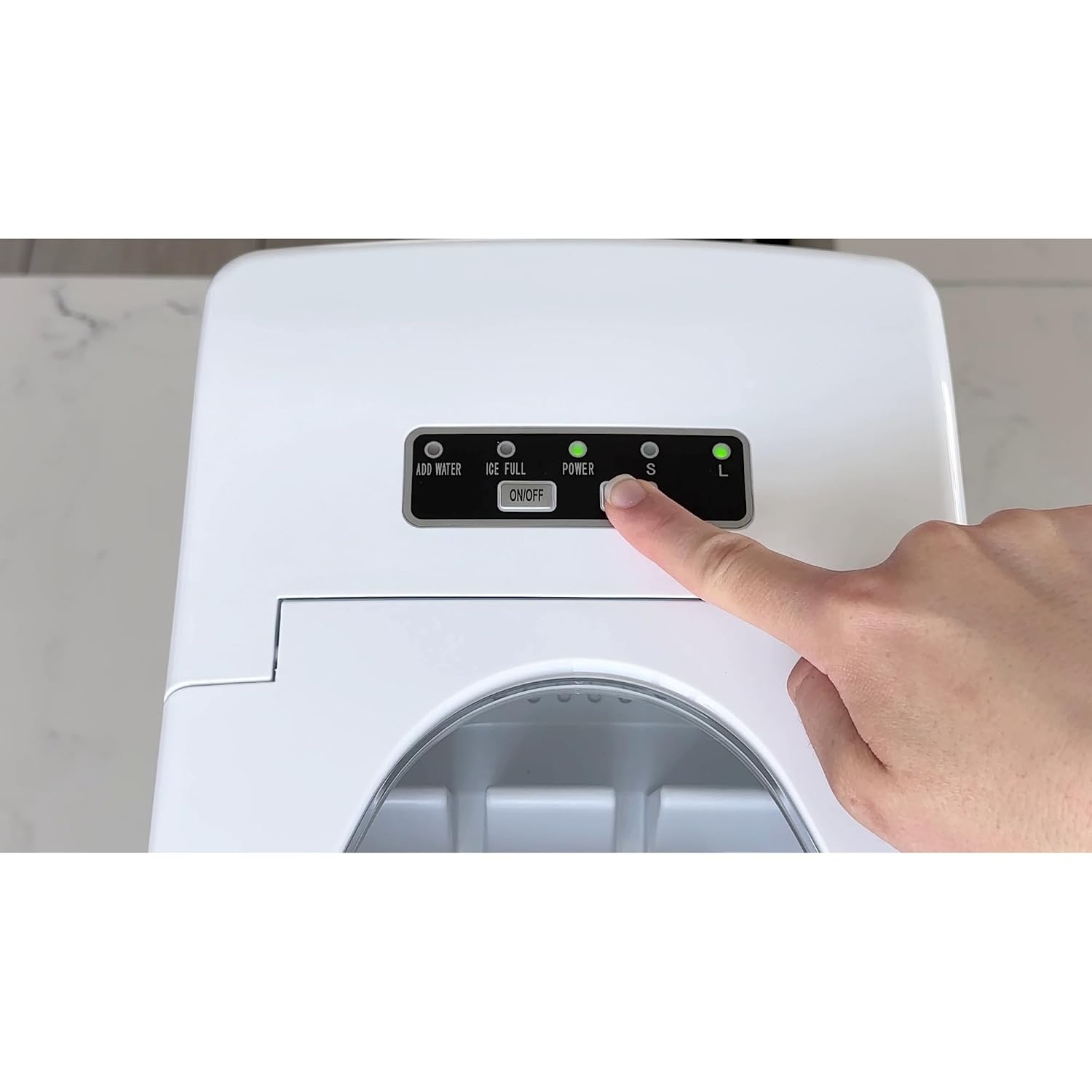 image:imageFrigidaire 26 Lbs Portable Compact Icemaker Ice Making Machine Black White MediumWhite