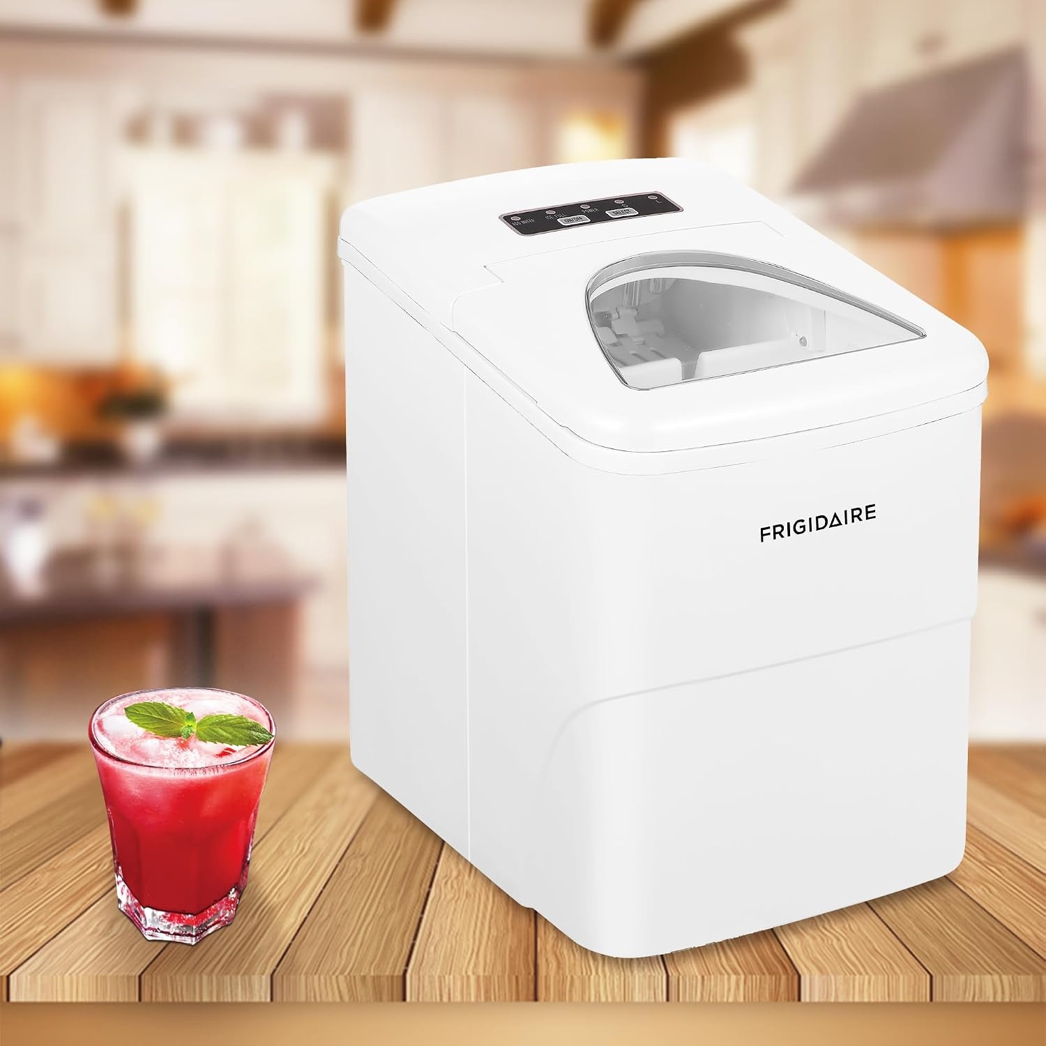 image:imageFrigidaire 26 Lbs Portable Compact Icemaker Ice Making Machine Black White MediumWhite