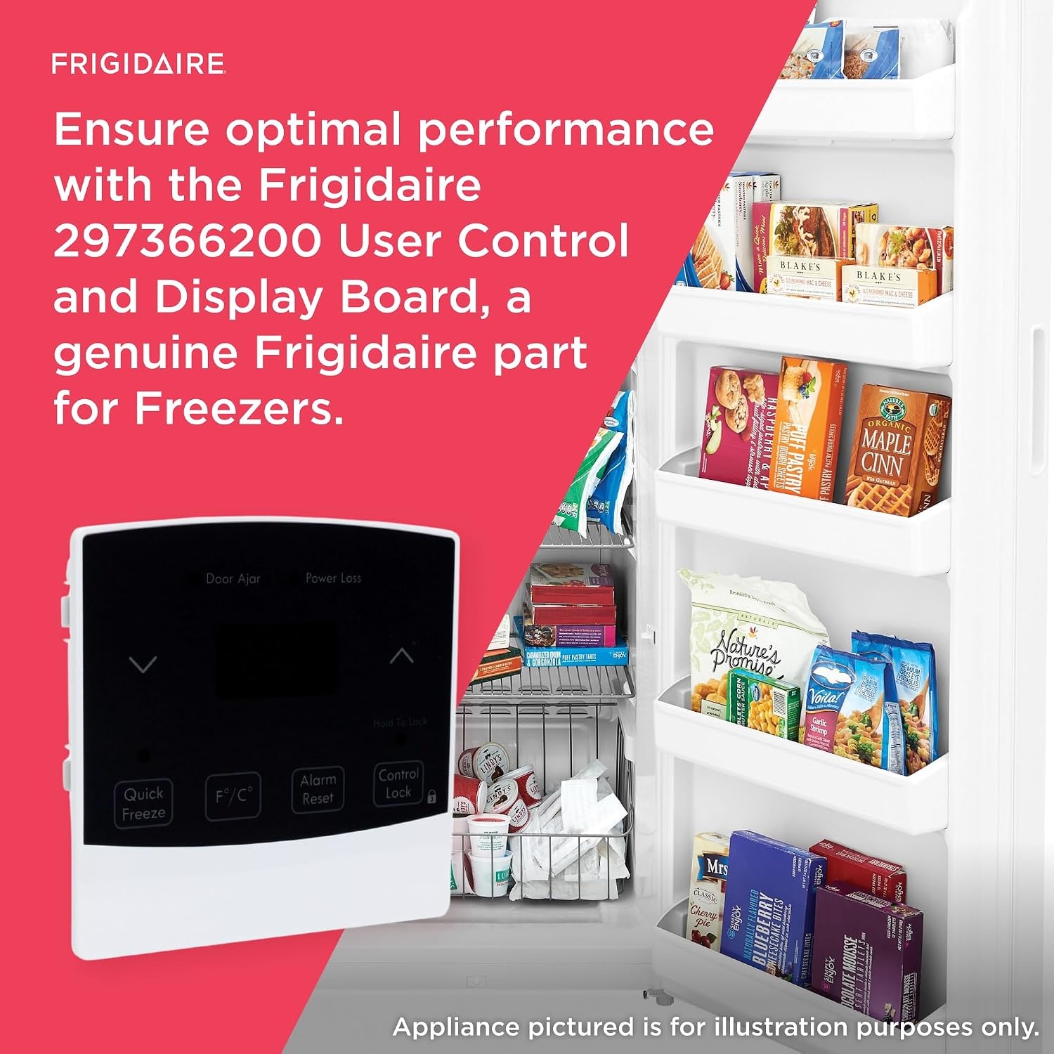 image:imageFrigidaire 297366200 User Control and Display Board for Freezers Black