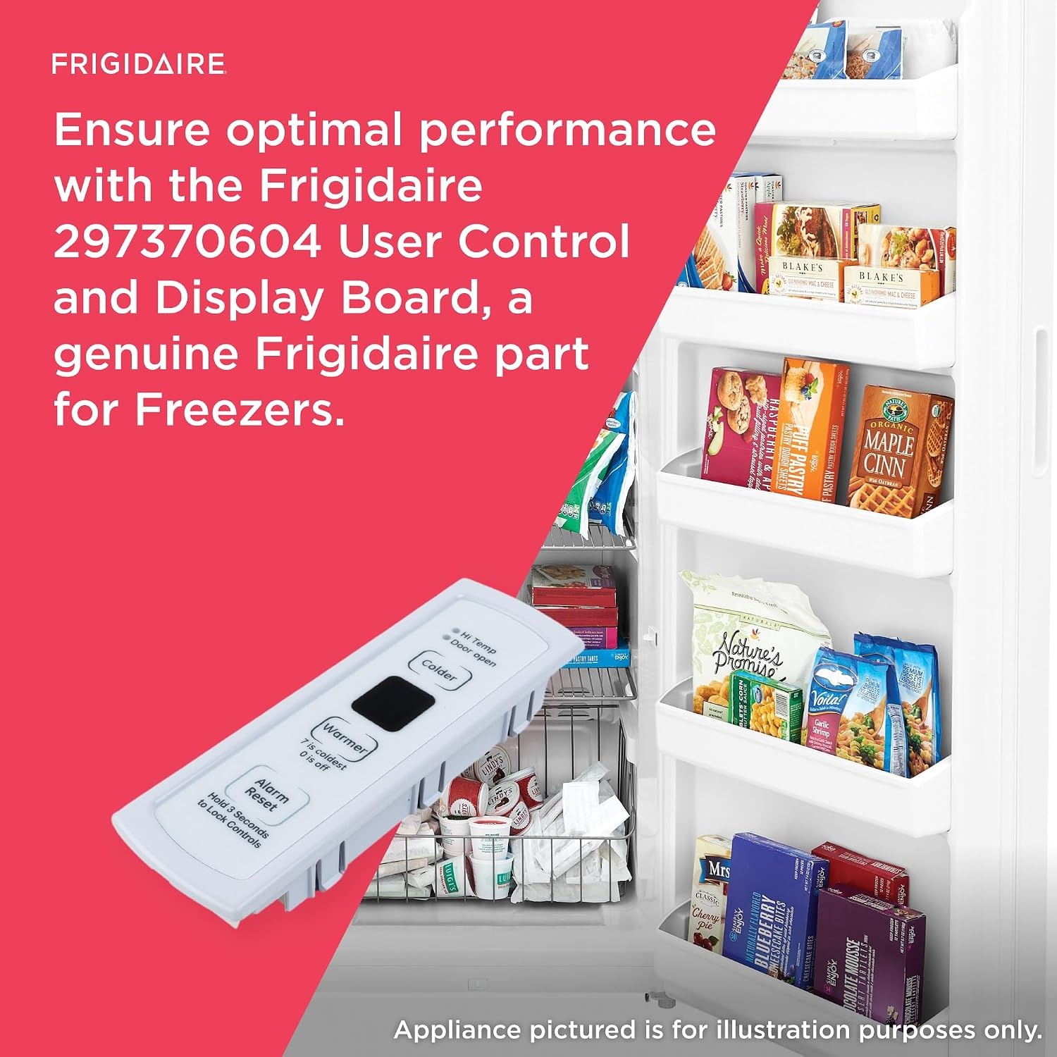 image:imageFrigidaire 297370604 User Control and Display Board for Freezers White