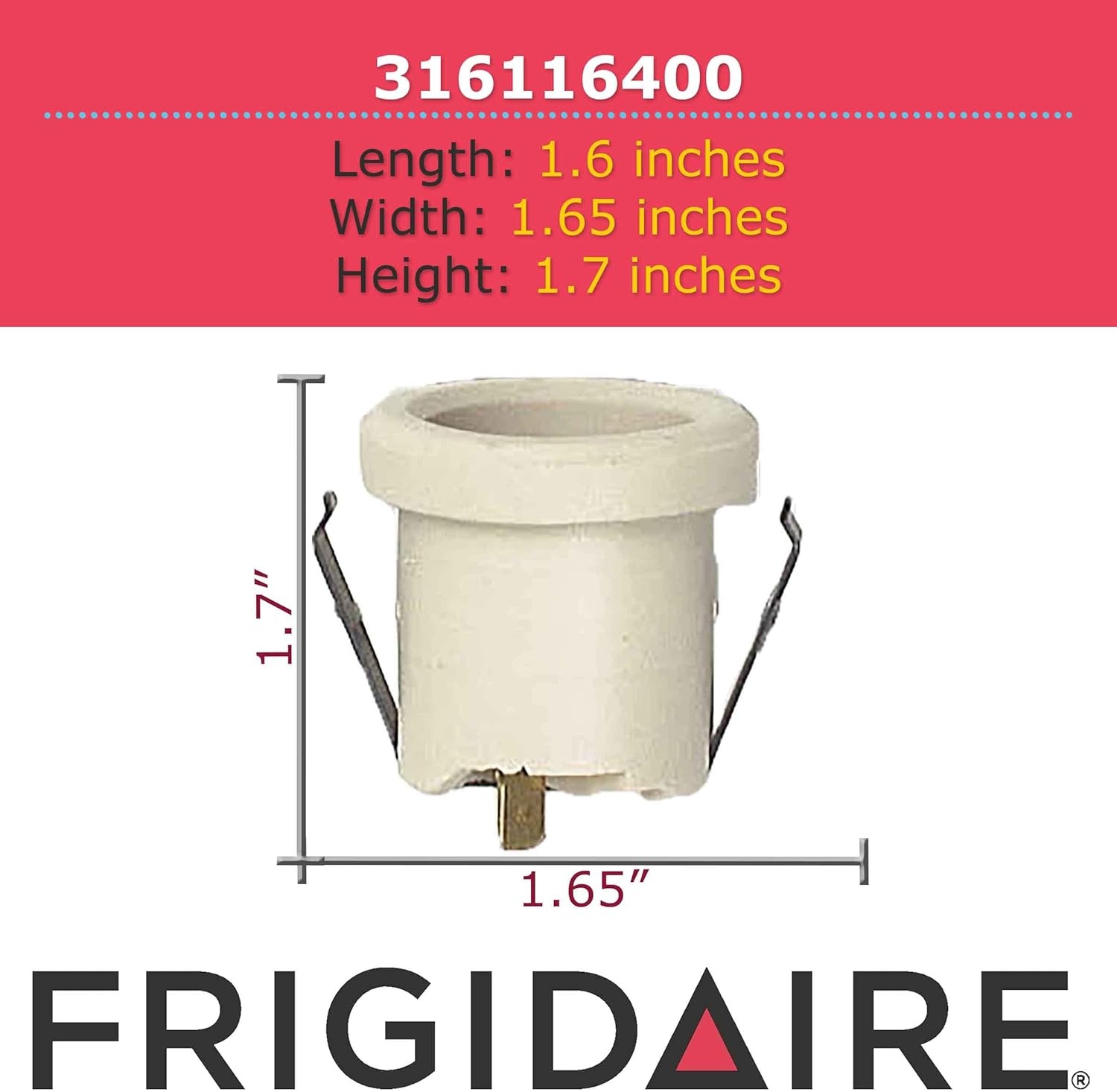 image:imageFrigidaire 316116400 Oven Light Socket for Electric Ranges and Stoves