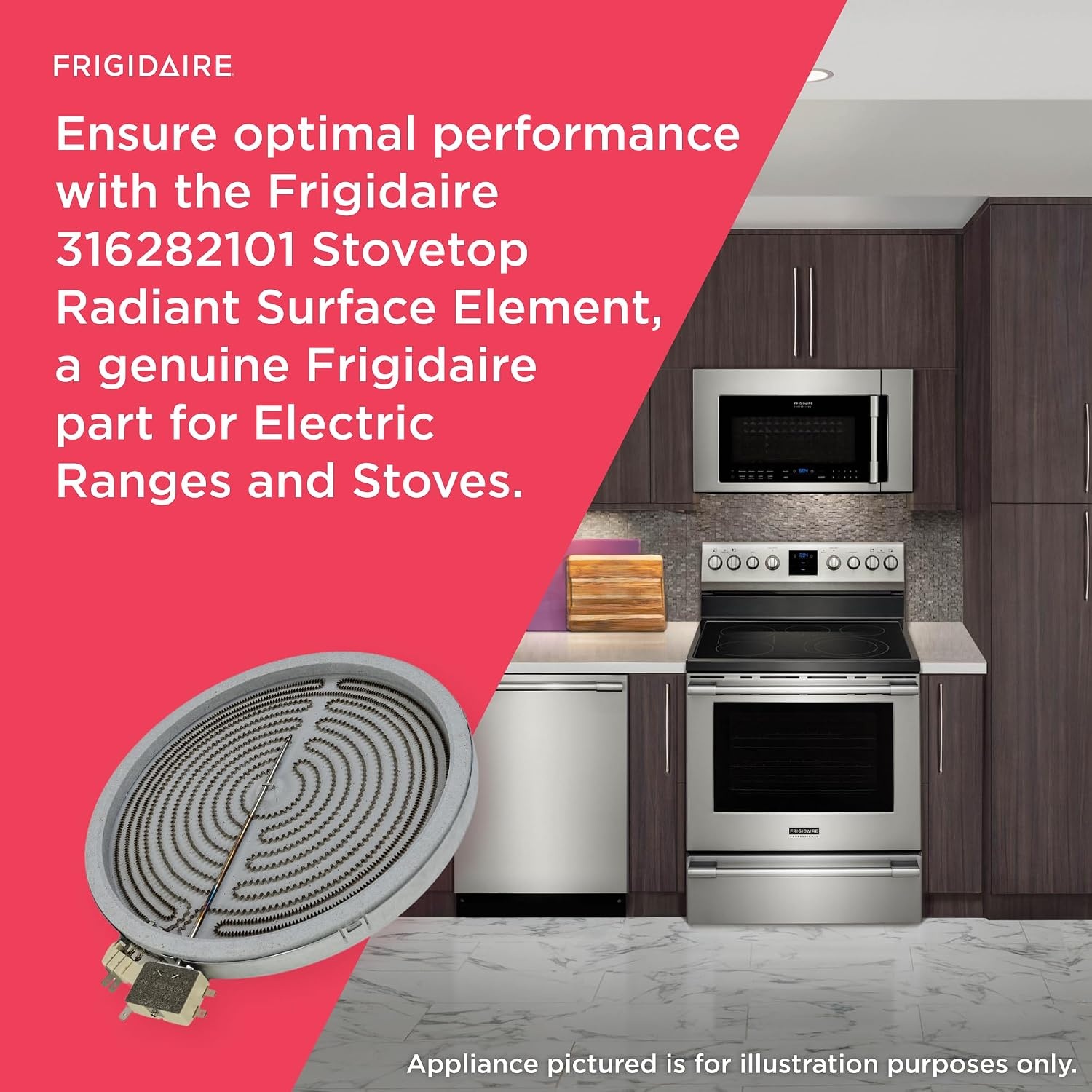 image:imageFrigidaire 316282101 Stovetop Radiant Surface Element for Electric Ranges and Stoves