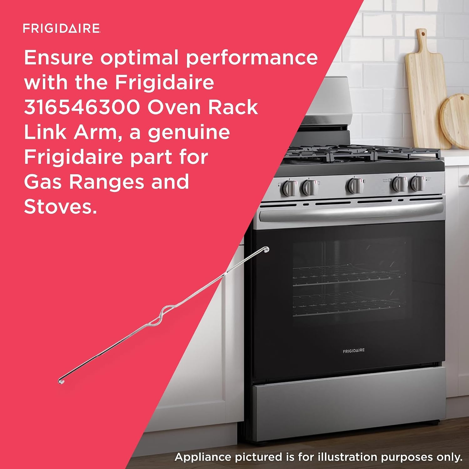 image:imageFrigidaire 316546300 Oven Rack Link Arm for Gas Ranges and Stoves