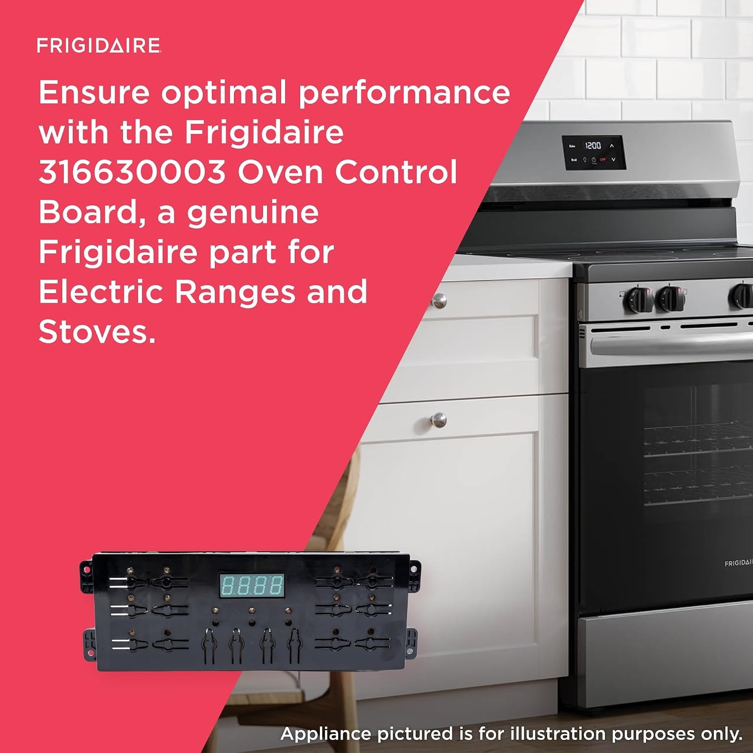 image:imageFrigidaire 316630003 Oven Control Board for Electric Ranges and Stoves Black