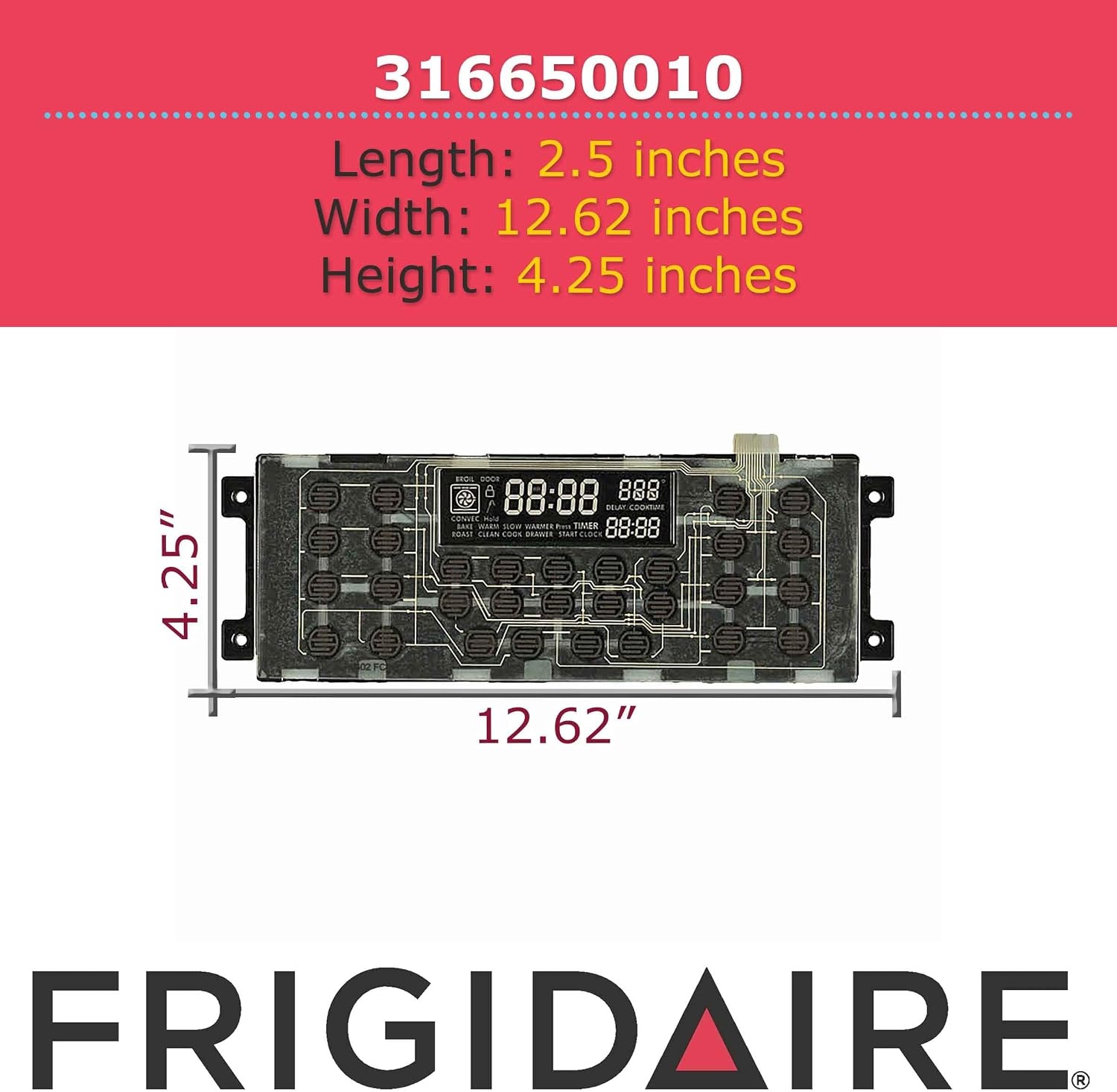 image:imageFrigidaire 316650010 Oven Control Board for Electric Ranges and Stoves Black