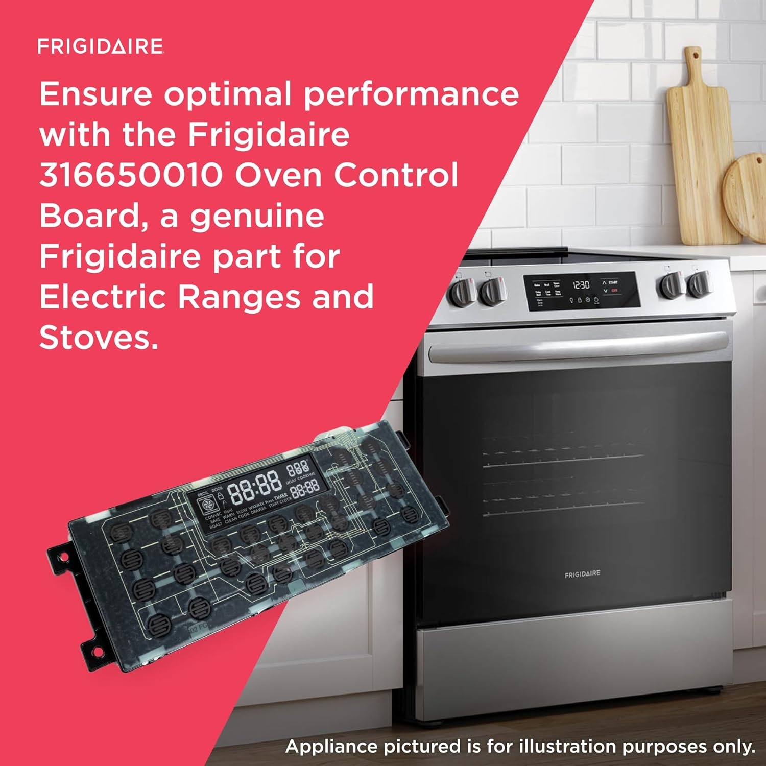 image:imageFrigidaire 316650010 Oven Control Board for Electric Ranges and Stoves Black