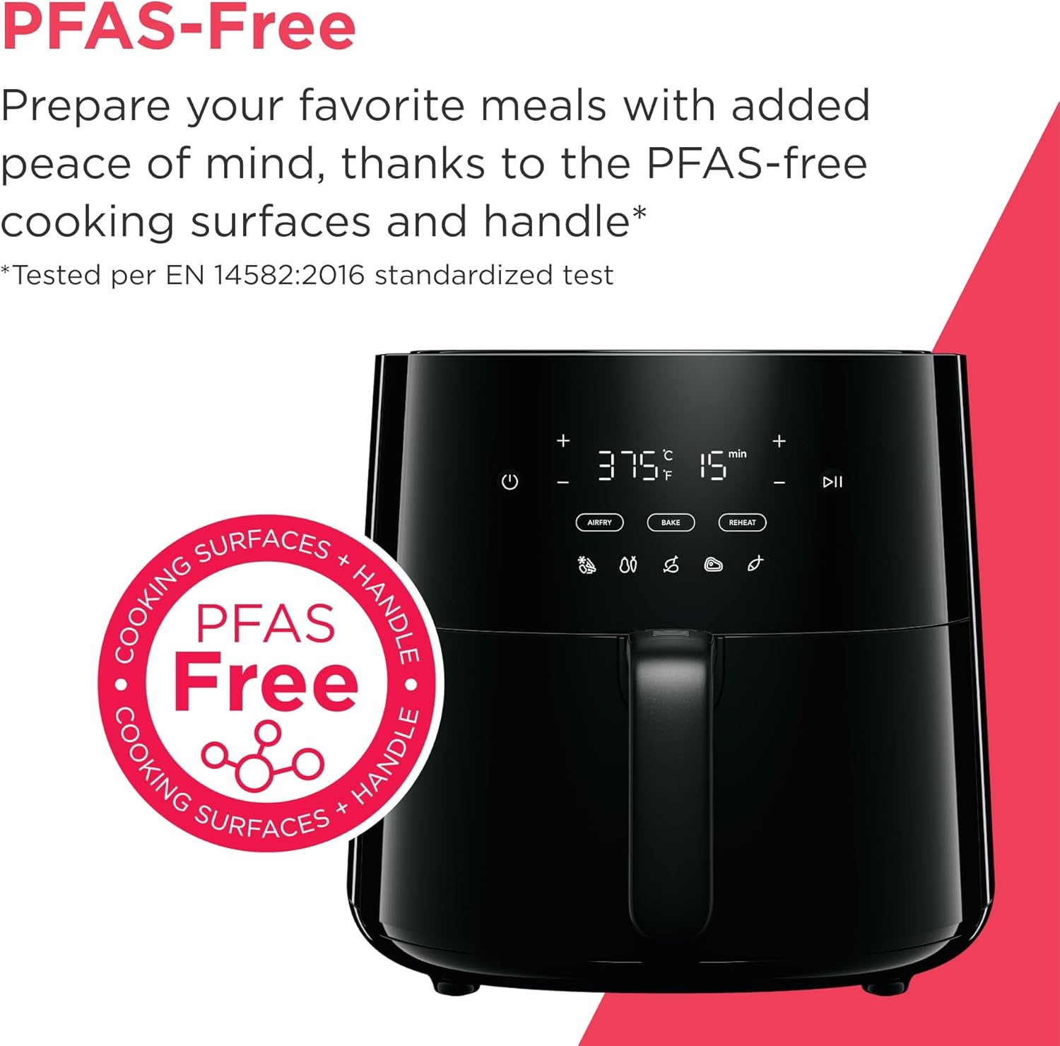 image:imageFrigidaire 3in1 Air Fryer Large 53 QT Capacity Digital Display 3 Cooking Modes 5 Recipe Presets Automatic Shake Reminder PFASFree Cooking Surfaces Black31 Air Fryer