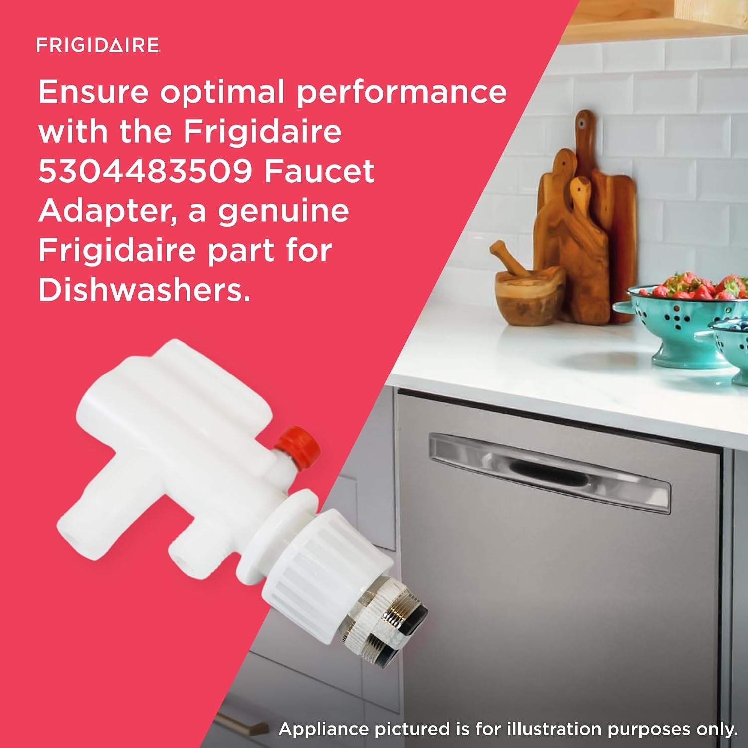 image:imageFrigidaire 5304483509 Faucet Adapter for Dishwashers White