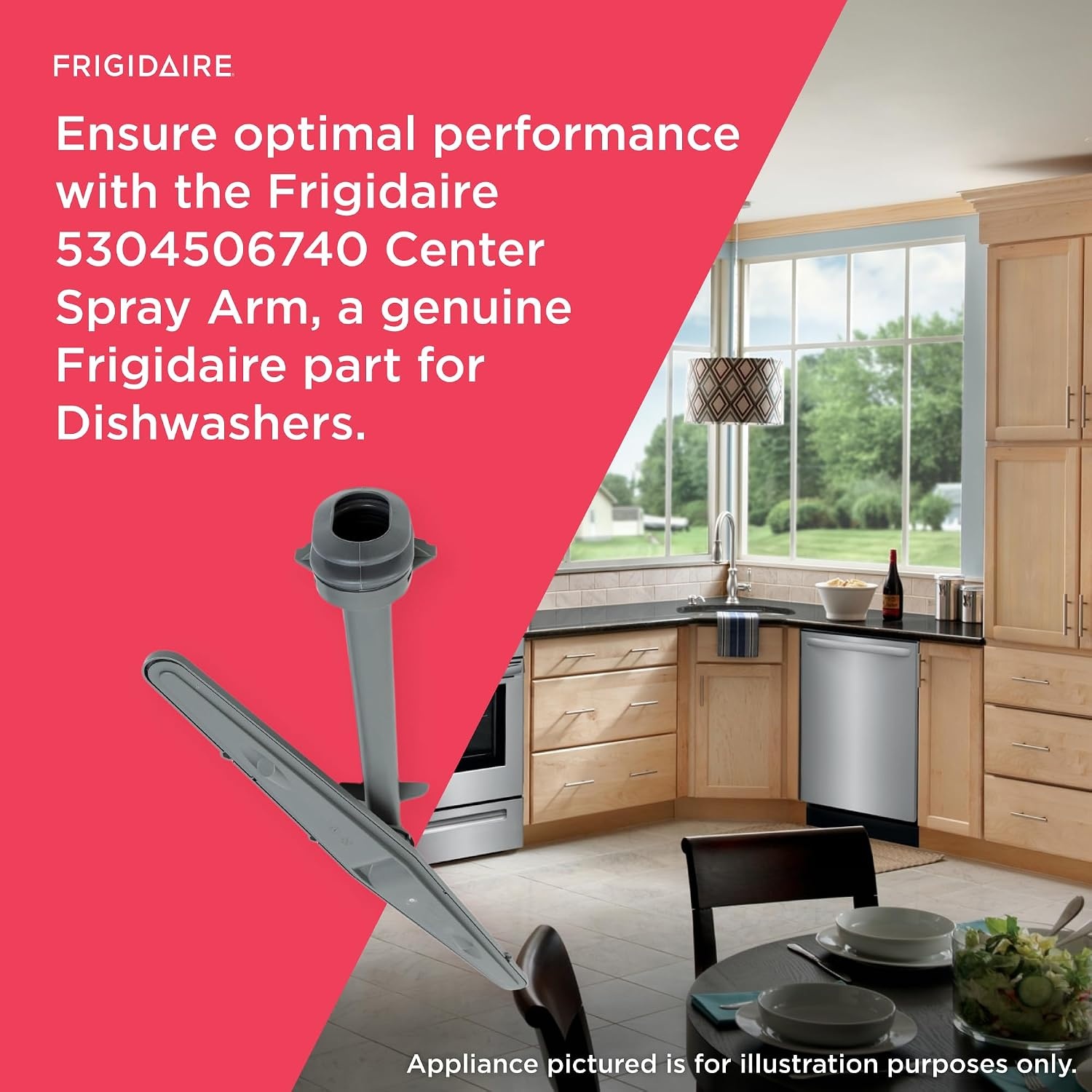 image:imageFrigidaire 5304506740 Center Spray Arm for Dishwashers Gray