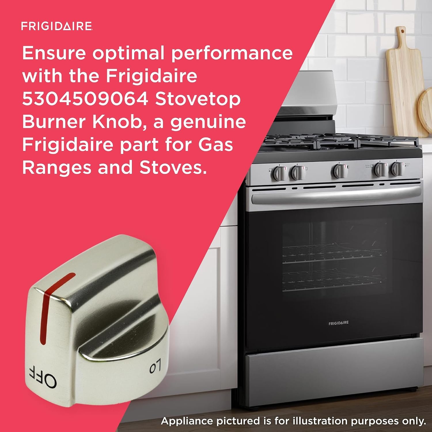 image:imageFrigidaire 5304509064 Stovetop Burner Knob for Gas Ranges and Stoves