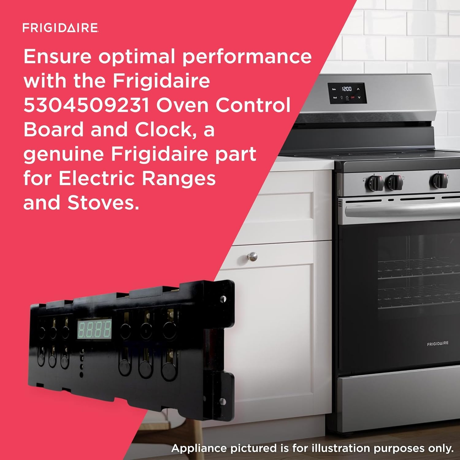 image:imageFrigidaire 5304509231 Oven Control Board and Clock for Electric Ranges and Stoves Black