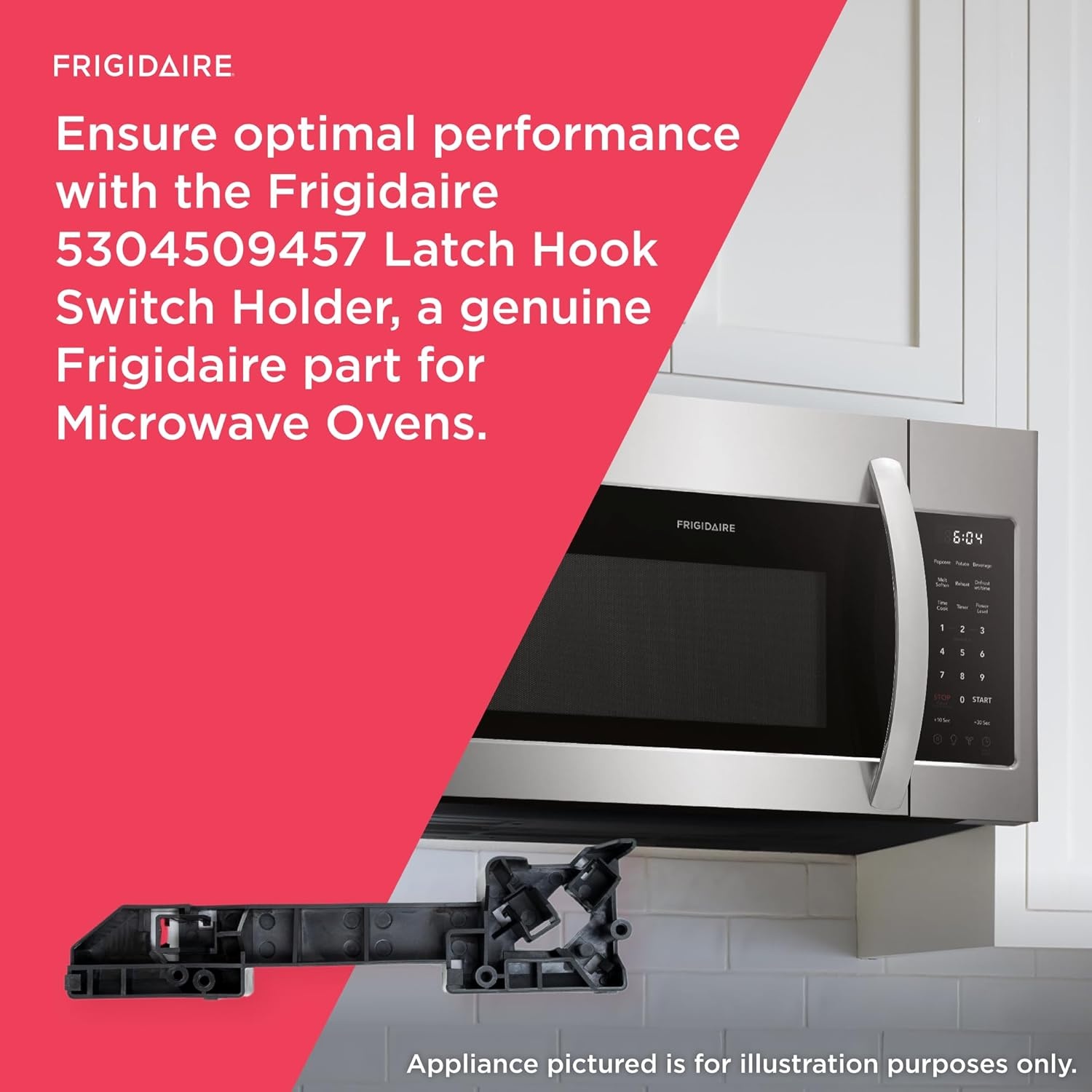 image:imageFrigidaire 5304509457 Latch Hook Switch Holder for Microwave Ovens Black