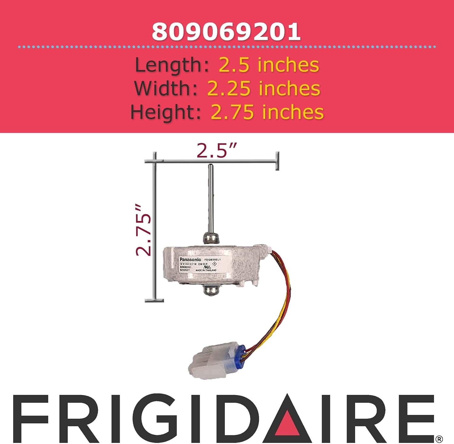 image:imageFrigidaire 809069201 Evaporator Fan Motor for Refrigerators White