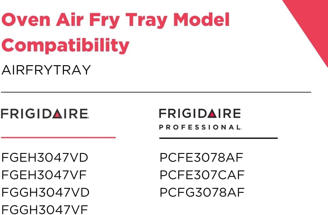 image:imageFrigidaire AIRFRYTRAY Ready Cook Oven Insert Silver Basket 184 x 153 x 08 Rack 241 x 153 152 ounces Compatible Only with select models listedOven Insert