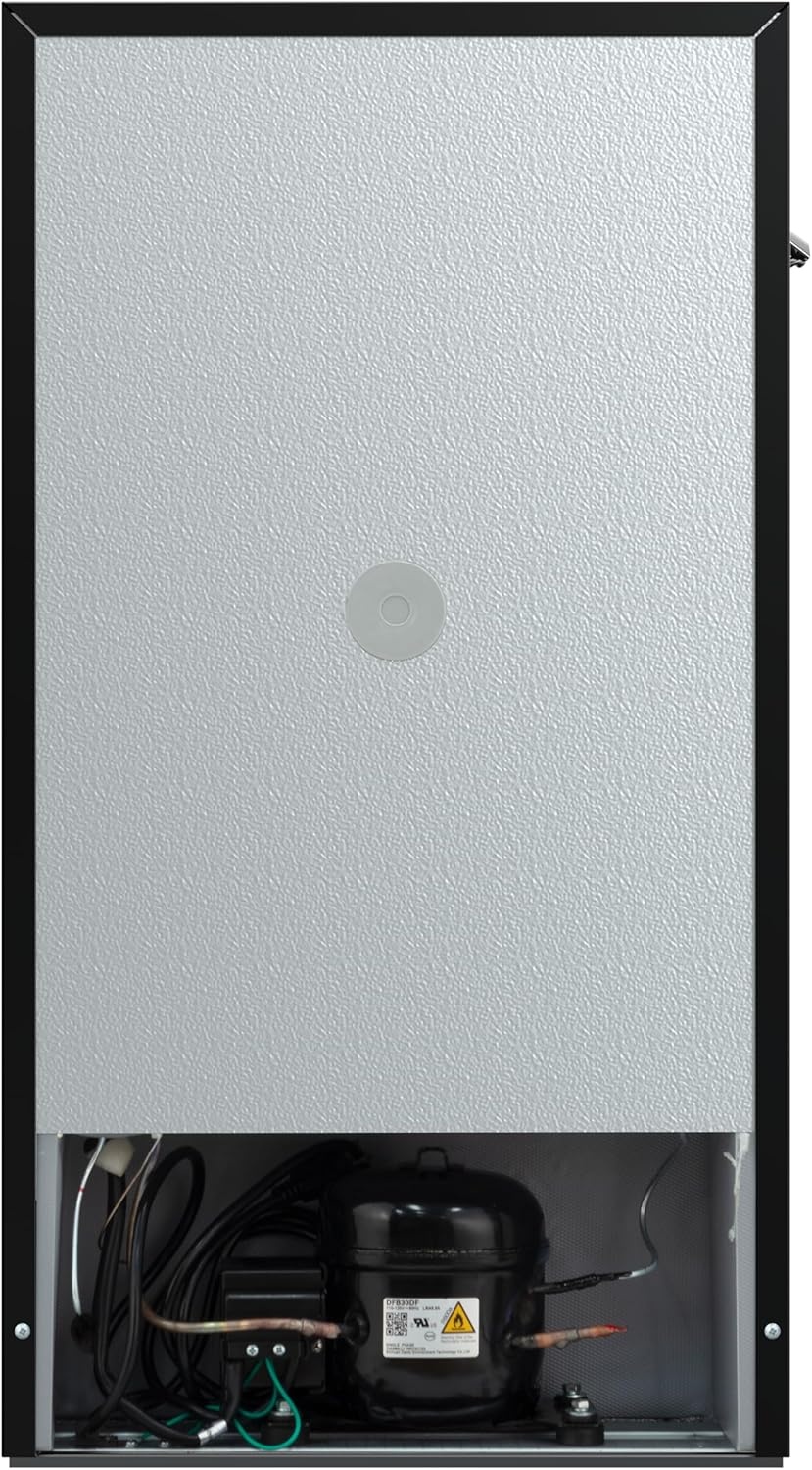 image:imageFrigidaire EFR3A1 Compact Small TopFreezer Refrigerator Stainless Steel Mini Bar Fridge Platinum Series2126 D x 1783 W x 335 H 32 cu ft Double DoorBlack