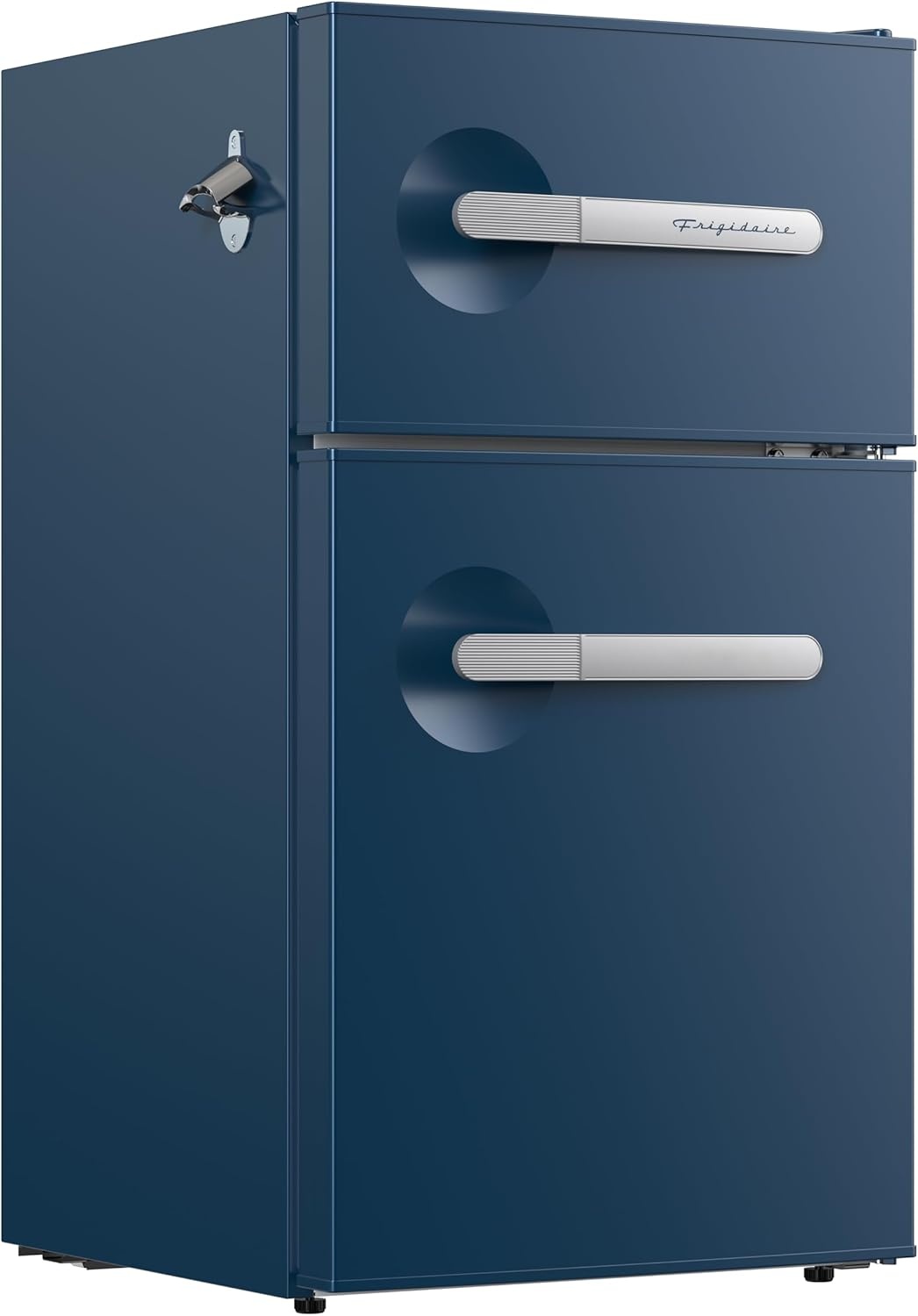 image:imageFrigidaire EFR3A1 Compact Small TopFreezer Refrigerator Stainless Steel Mini Bar Fridge Platinum Series2126 D x 1783 W x 335 H 32 cu ft Double DoorBlue