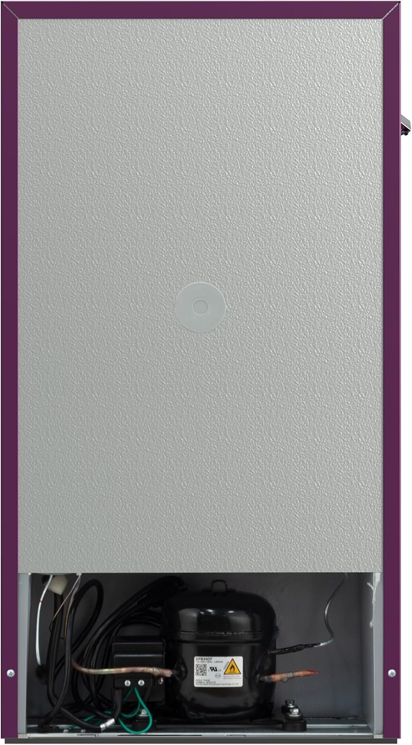 image:imageFrigidaire EFR3A1 Compact Small TopFreezer Refrigerator Stainless Steel Mini Bar Fridge Platinum Series2126 D x 1783 W x 335 H 32 cu ft Double DoorPurple